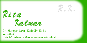 rita kalmar business card